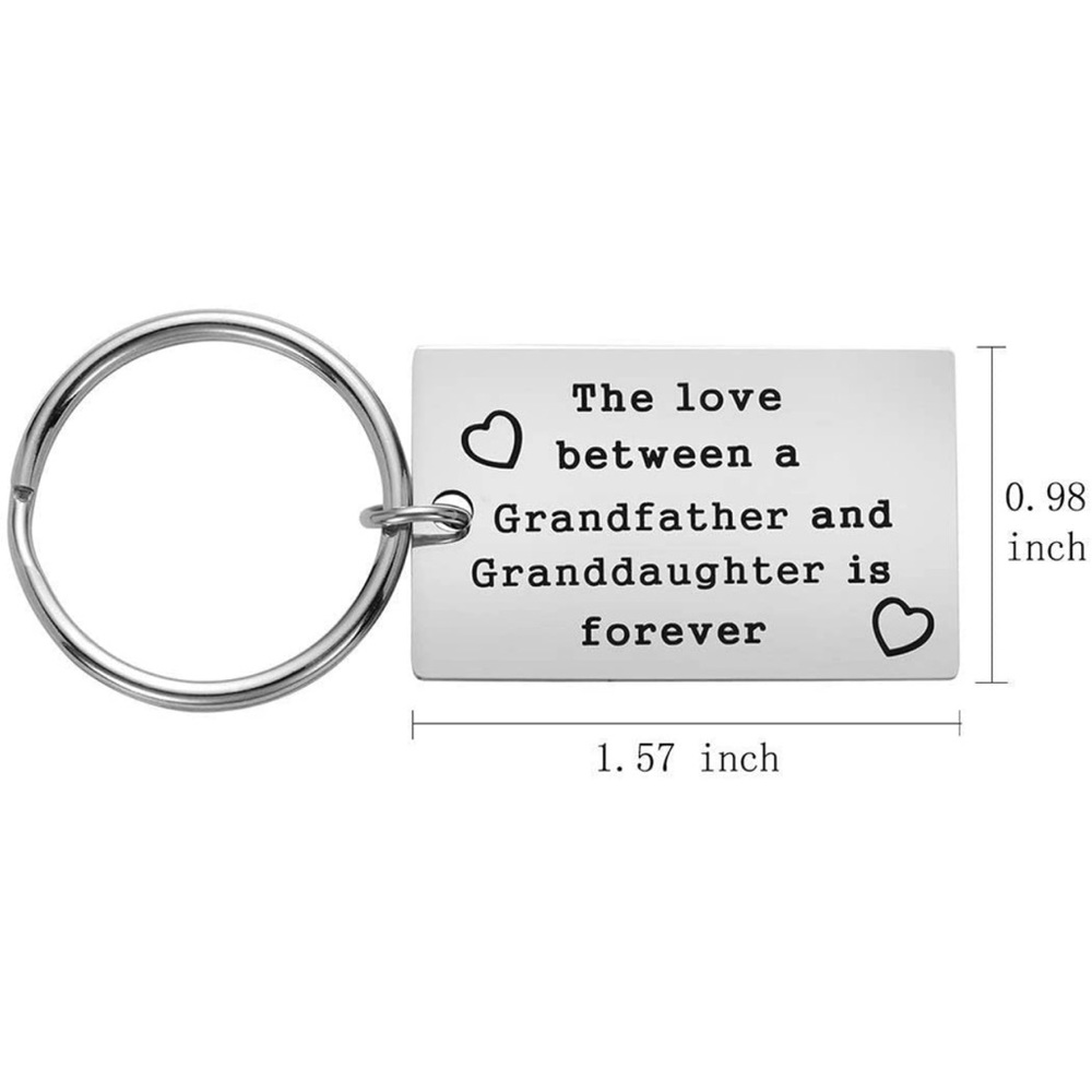 Grandpa Gift from Granddaughter - Stainless Steel Keychain Jewelry - Picture 2 of 7